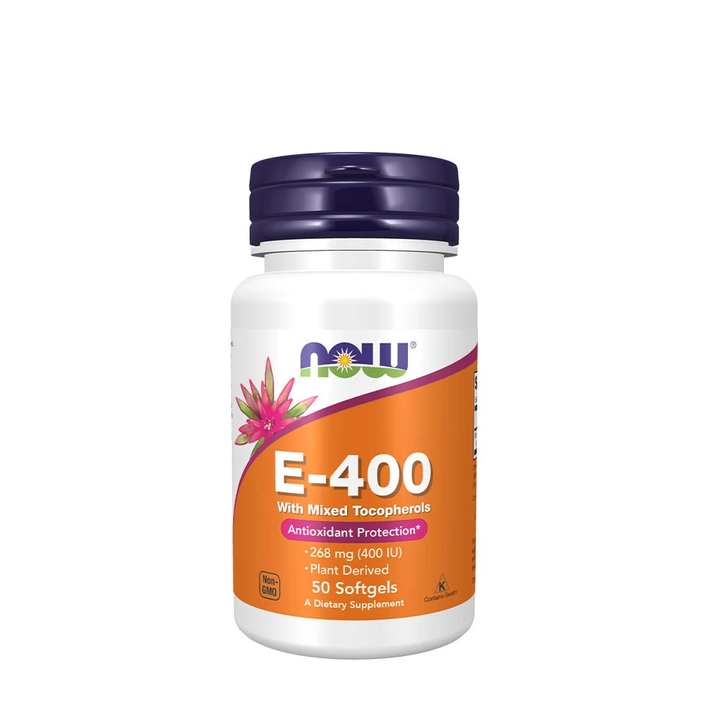 NOW Foods - Vitamin E-400 - Natural (Mixed Tocopherols) - 50 softgels
