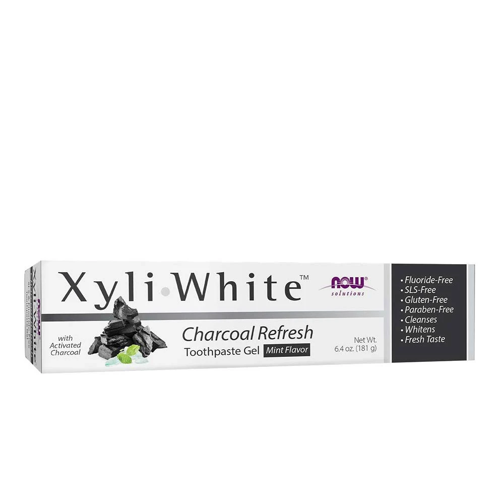 NOW Foods - XyliWhite, Charcoal Refresh Toothpaste Gel - 181g