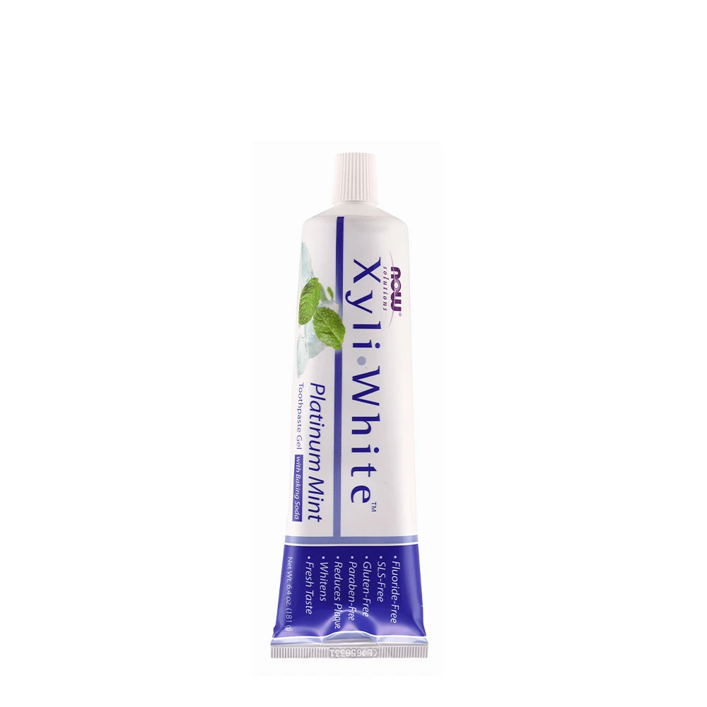 NOW Foods - XyliWhite, Platinum Mint Toothpaste Gel w/Baking Soda - 181g