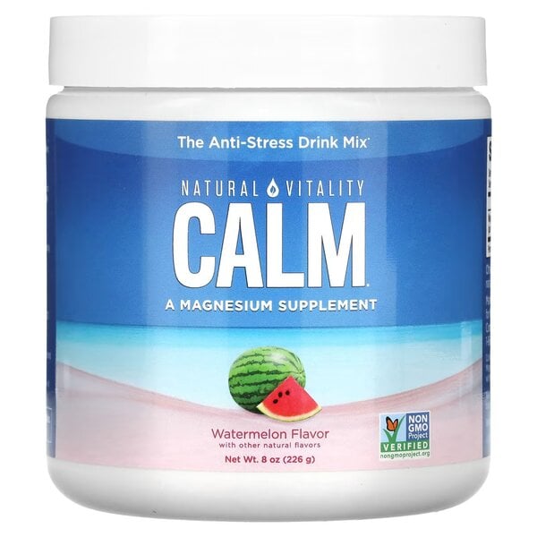 Natural Vitality - Calm Magnesium Powder, Watermelon - 227g