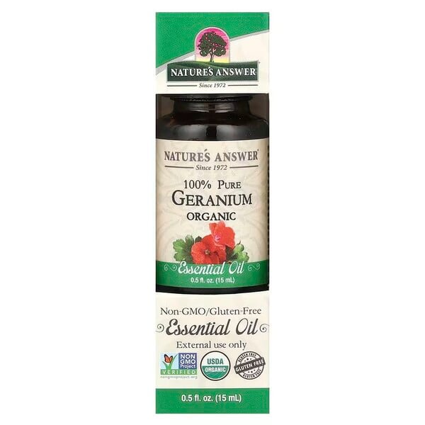 Nature's Answer - 100% Pure Geranium Essential Oil - 15 ml.
