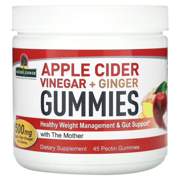 Nature's Answer - Æblecidereddike + Ingefær Gummies 45 stk