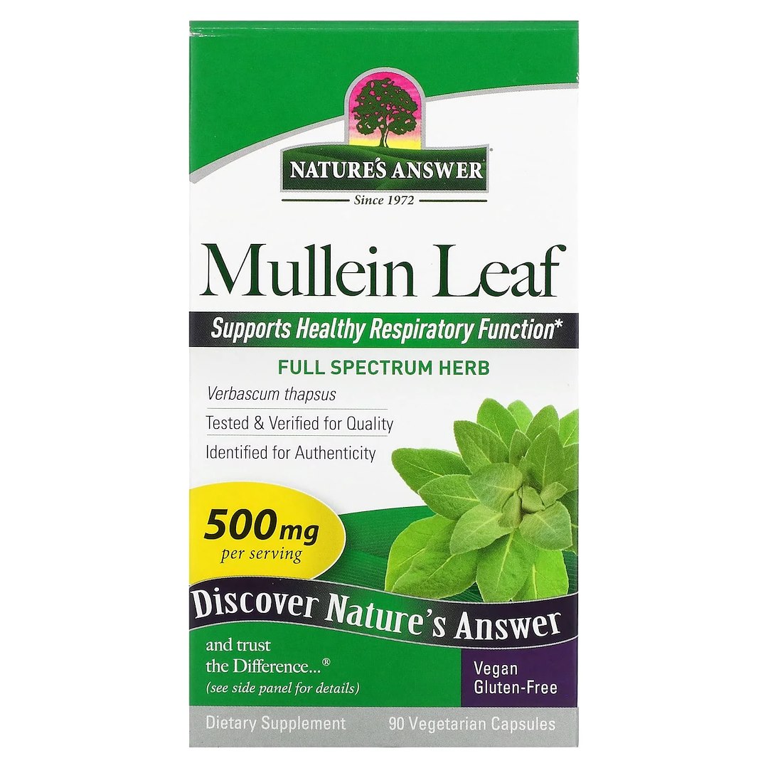 Nature's Answer - Mullein Leaf 500 mg, 90 vcaps