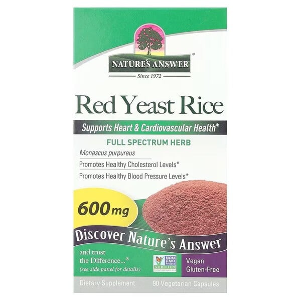 Nature's Answer - Red Yeast Rice, 600mg - 90 vcaps