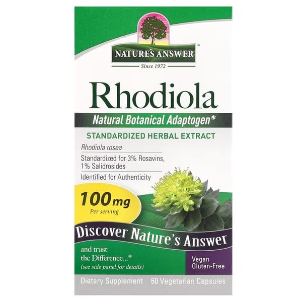 Nature's Answer - Rhodiola Root, 100mg - 60 vcaps