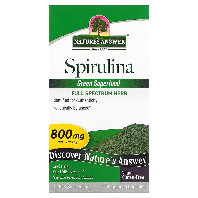 Nature's Answer - Spirulina, 800mg - 90 vcaps