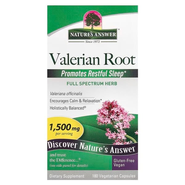 Nature's Answer - Valerian Root, 1500mg - 180 vcaps