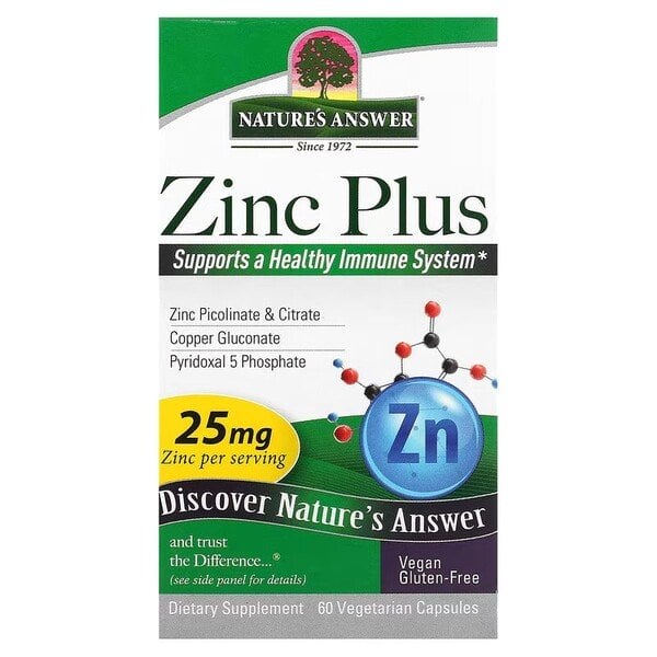 Nature's Answer - Zinc Plus 60 vcaps billede