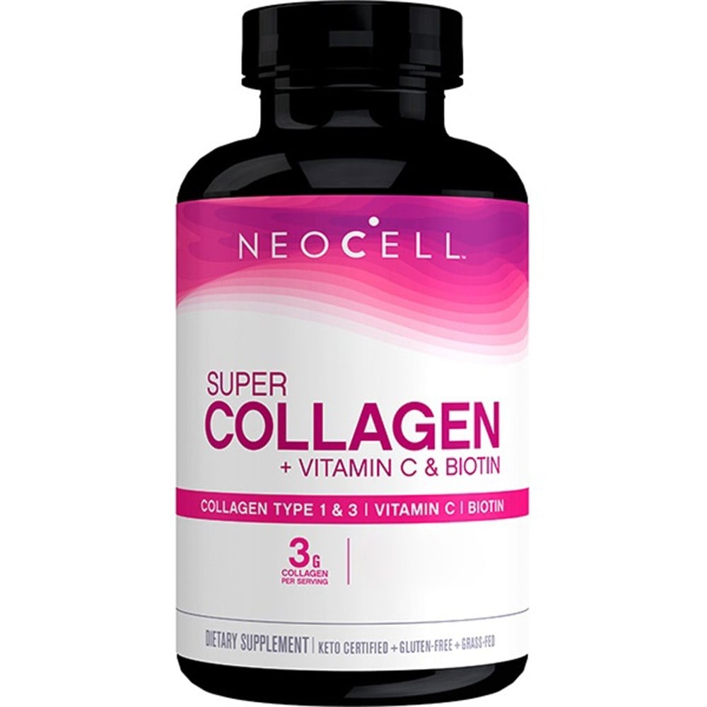 NeoCell - Grassfed Collagen Peptides + Vitamin C & Biotin - 180 tablets