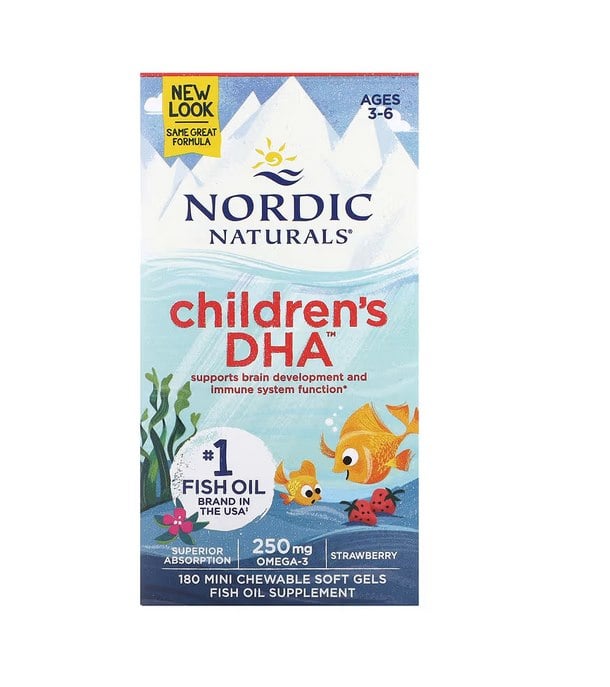 Nordic Naturals - Children's DHA, 250mg Omega-3 Strawberry - 180 mini softgels