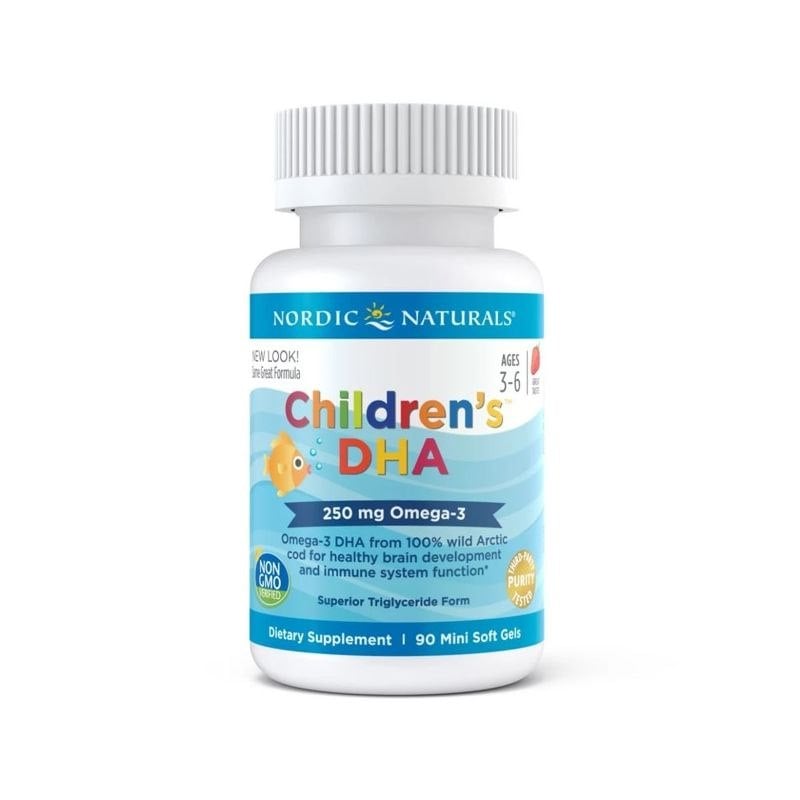 Nordic Naturals - Children's DHA, 250mg Omega-3 Strawberry - 90 mini softgels