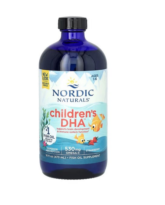 Nordic Naturals - Children's DHA, 530mg Omega-3 Strawberry - 473 ml.