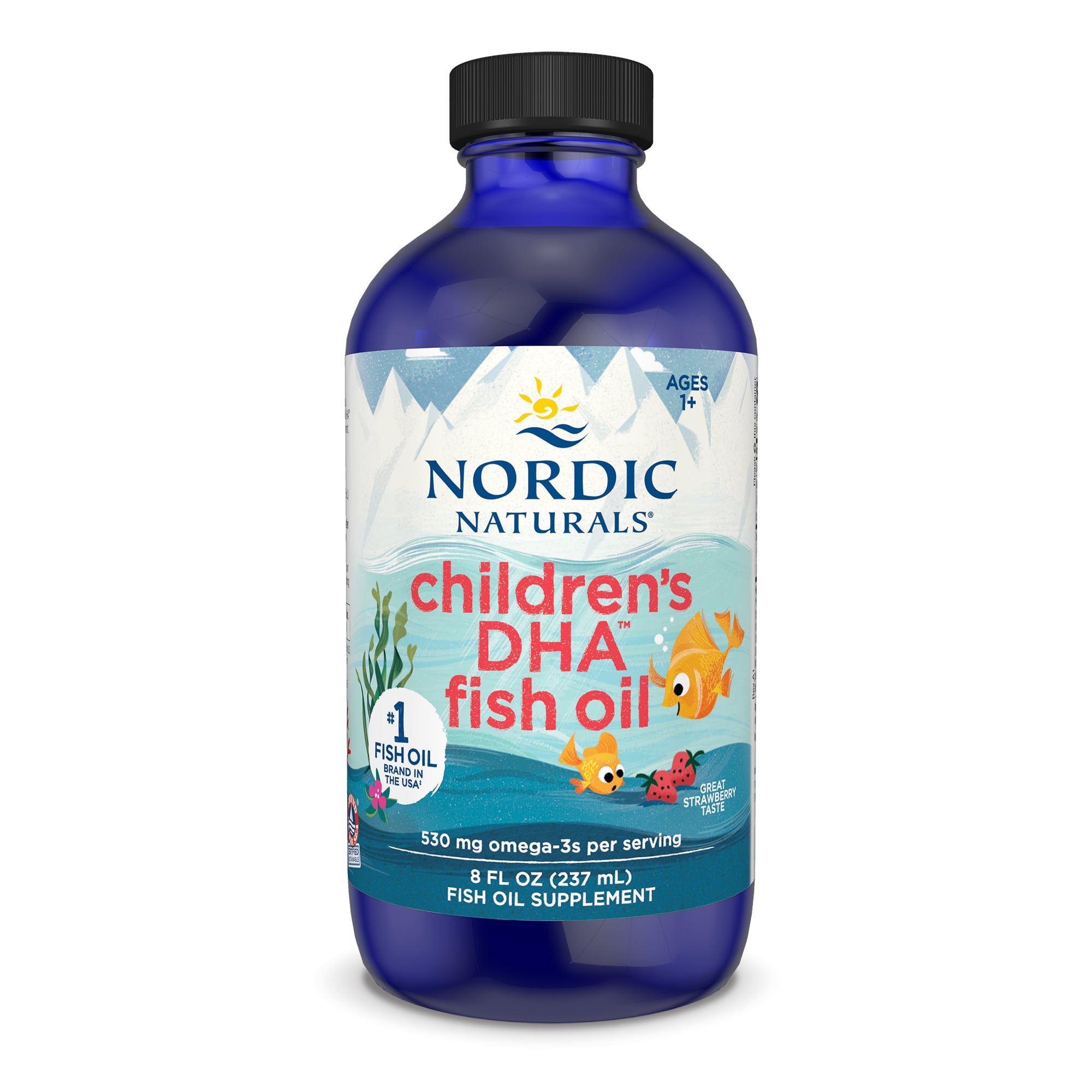Nordic Naturals - Children's DHA, 530mg Omega-3 Strawberry - 237 ml.