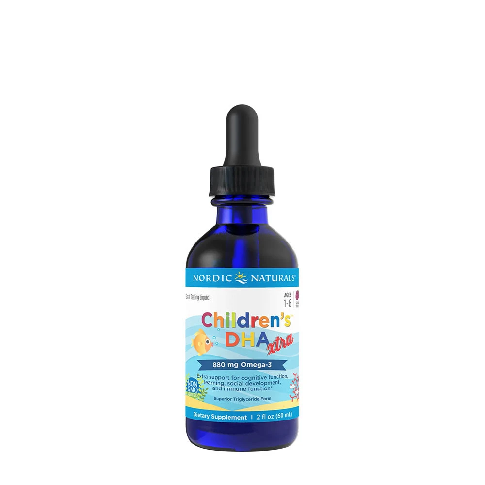 Nordic Naturals - Children's DHA Xtra Fish Oil, 880mg Berry Punch - 60 ml. billede