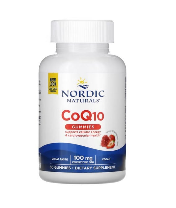 Nordic Naturals - CoQ10 Gummies, 100mg Strawberry - 60 gummies