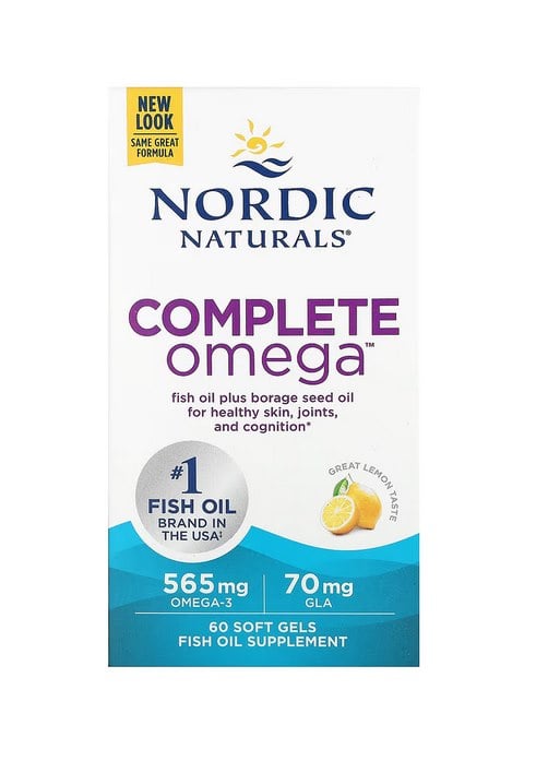 Nordic Naturals - Complete Omega, 565mg Lemon - 60 softgels