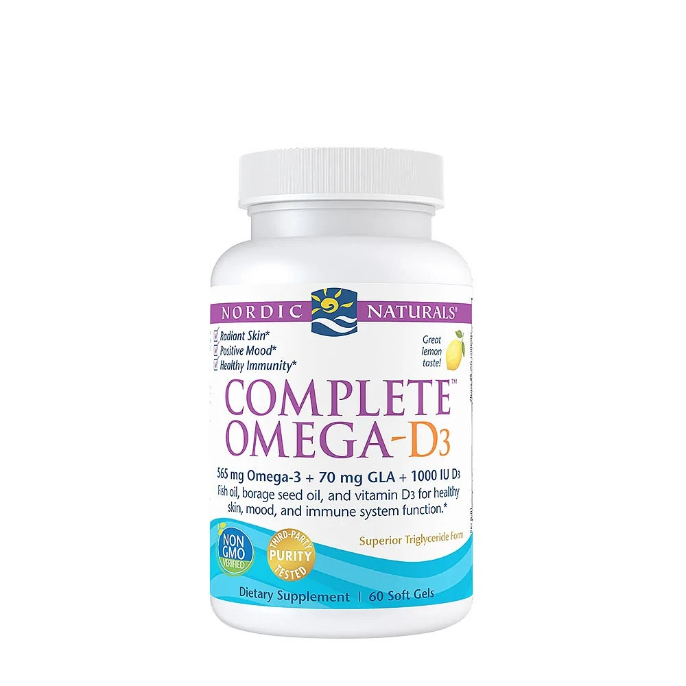Nordic Naturals - Complete Omega-D3, 565mg Lemon - 60 softgels