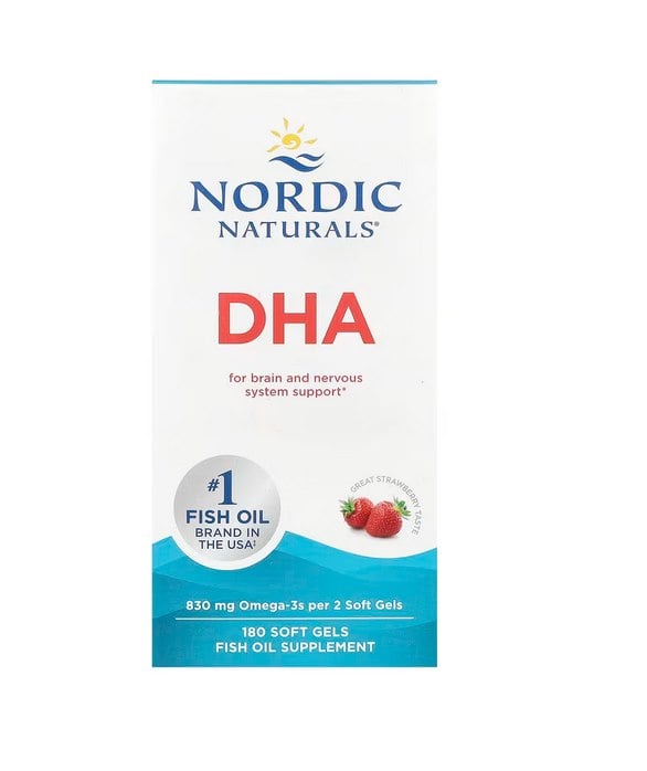 Nordic Naturals - DHA, 830mg Strawberry - 180 softgels