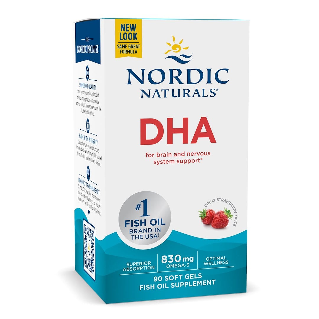 Nordic Naturals - DHA, 830mg Strawberry - 90 softgels