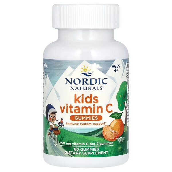 Nordic Naturals - Kids Vitamin C Gummies, Tangy Tangerine - 60 gummies billede