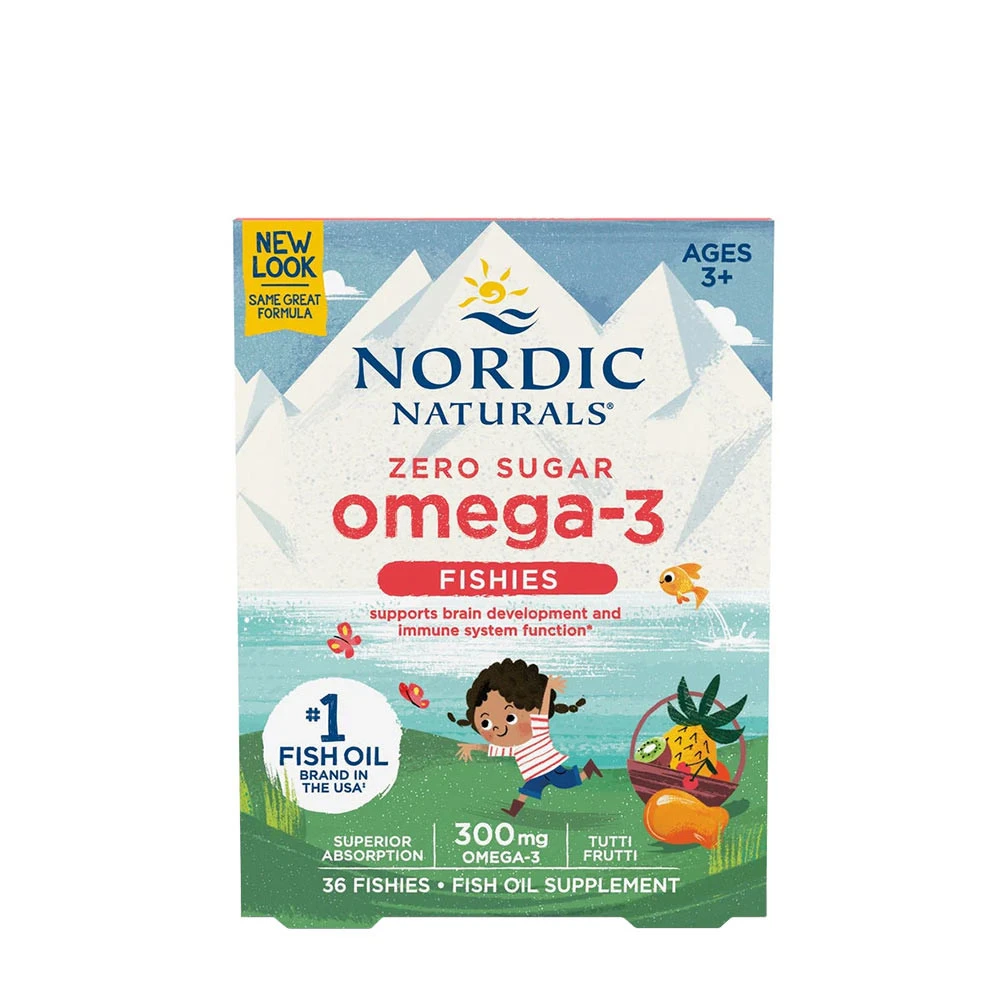 Nordic Naturals - Nordic Omega-3 Fishies, 300mg Yummy Tutti Frutti Taste - 36 fishies