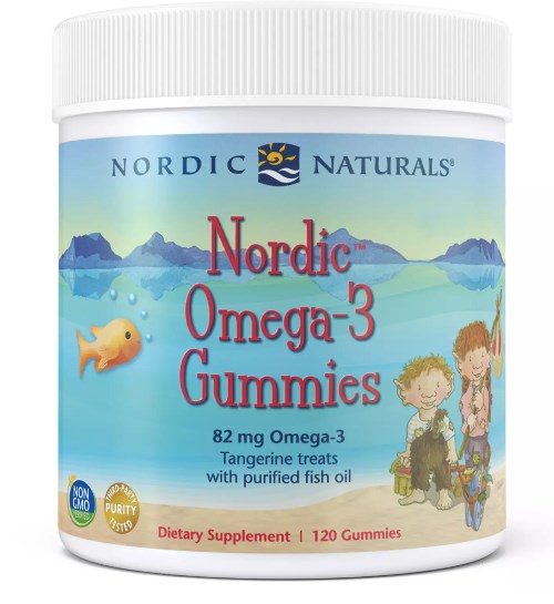 Nordic Naturals - Nordic Omega-3 Gummies, 82mg Tangerine Treats - 120 gummies