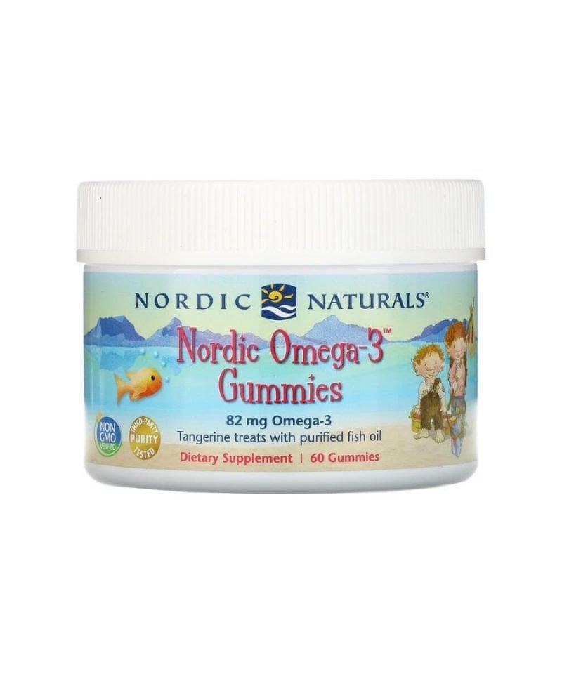 Nordic Naturals - Nordic Omega-3 Gummies, 82mg Tangerine Treats - 60 gummies