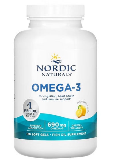 Nordic Naturals - Omega-3, 690mg Lemon - 180 softgels
