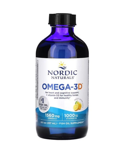 Nordic Naturals - Omega-3D, 1560mg Lemon - 237 ml.