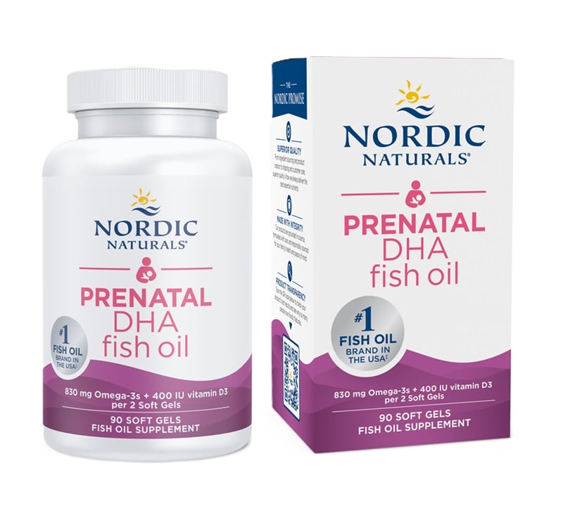 Prenatal DHA, 830 mg Omega-3 + 400 IU D3 Uden Smag (EAN 768990891144) - 90 softgels
