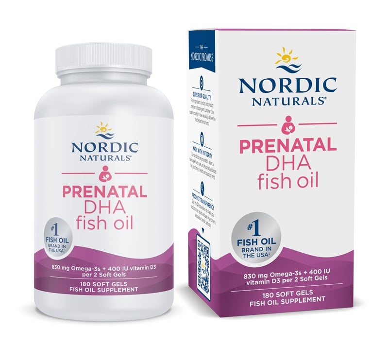 Nordic Naturals - Prenatal DHA, 830mg Omega-3 + 400 IU D3 Unflavored (EAN 768990891045) - 180 softgels