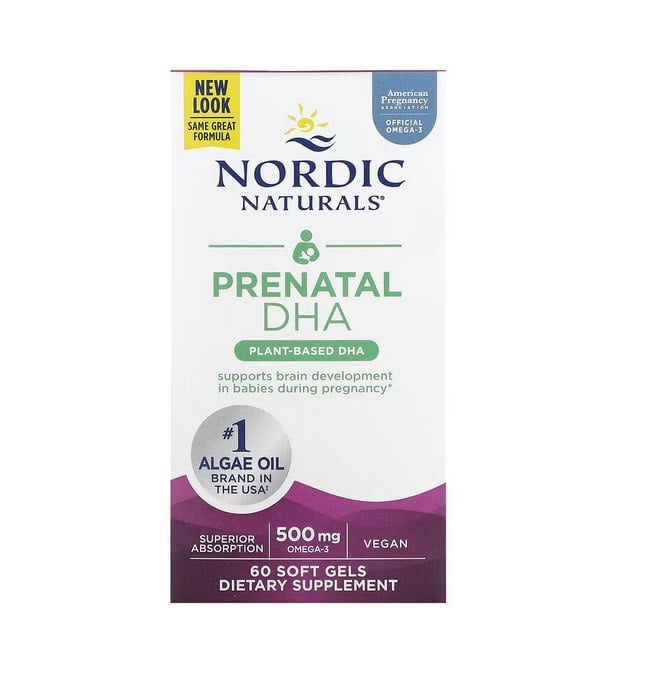 Nordic Naturals - Prenatal DHA Vegan, 500mg - 60 softgels