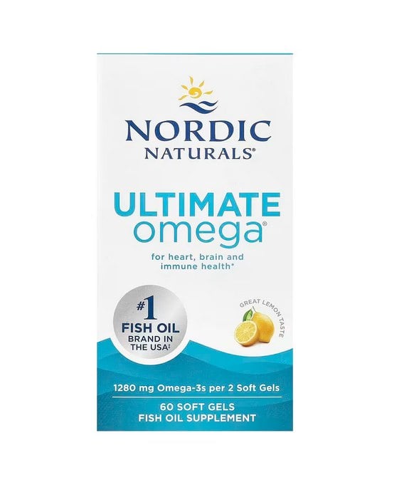 Nordic Naturals - Ultimate Omega, 1280mg Lemon (EAN 768990017902) - 60 softgels