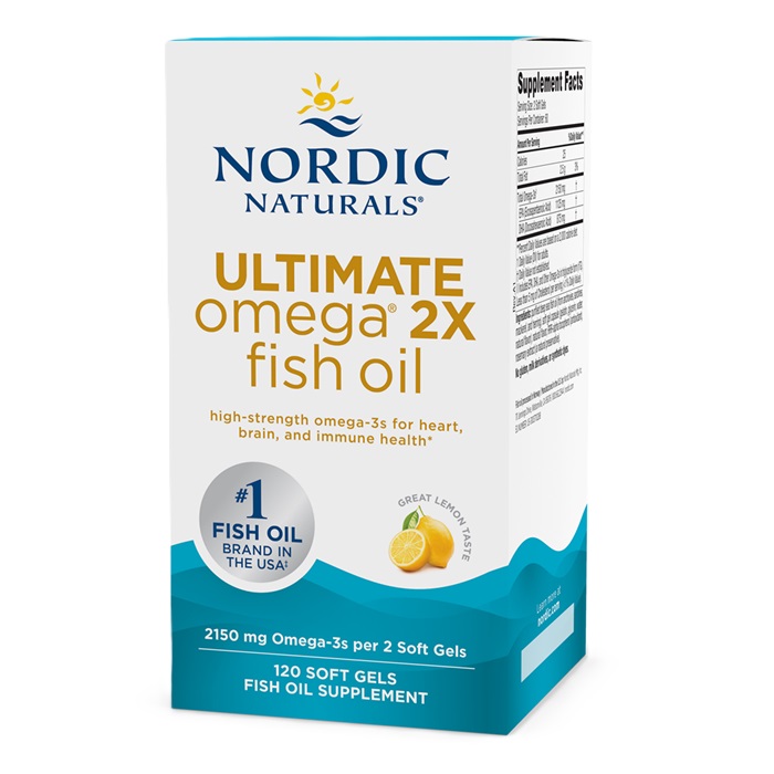 Nordic Naturals - Ultimate Omega 2X, 2150mg Lemon (EAN 768990891052) - 120 softgels billede