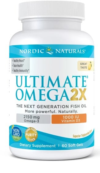 Nordic Naturals - Ultimate Omega 2X with Vitamin D3, 2150mg Lemon - 60 softgels