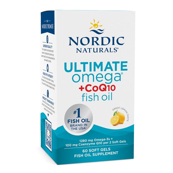 Nordic Naturals - Ultimate Omega + CoQ10, 1280mg Lemon (EAN 768990891151) - 60 softgels