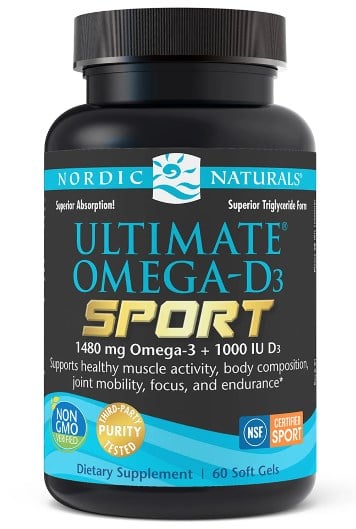Nordic Naturals - Ultimate Omega-D3 Sport, 1480mg Lemon - 60 softgels
