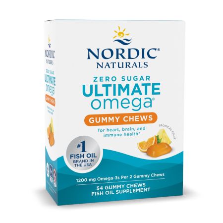 Nordic Naturals - Ultimate Omega Gummy Chews, 1200mg Tropical Fruit - 54 gummies