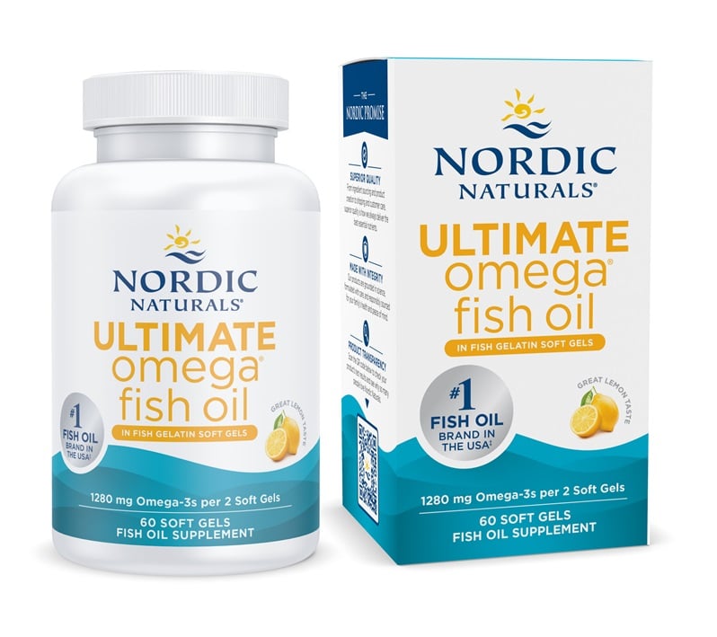 Ultimate Omega i fiske-gelatine, 1280mg citron (EAN 768990891250) - 60 kapsler