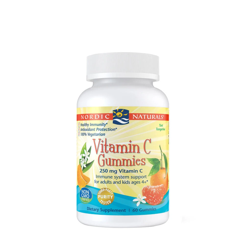 Nordic Naturals - Vitamin C Gummies, 250mg Tangerine - 120 gummies