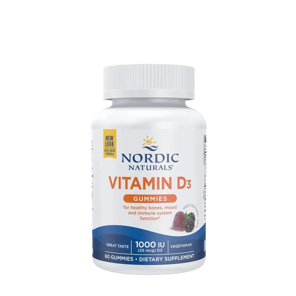 Nordic Naturals - Vitamin D3 Gummies, 1000 IU Wild Berry - 120 gummies