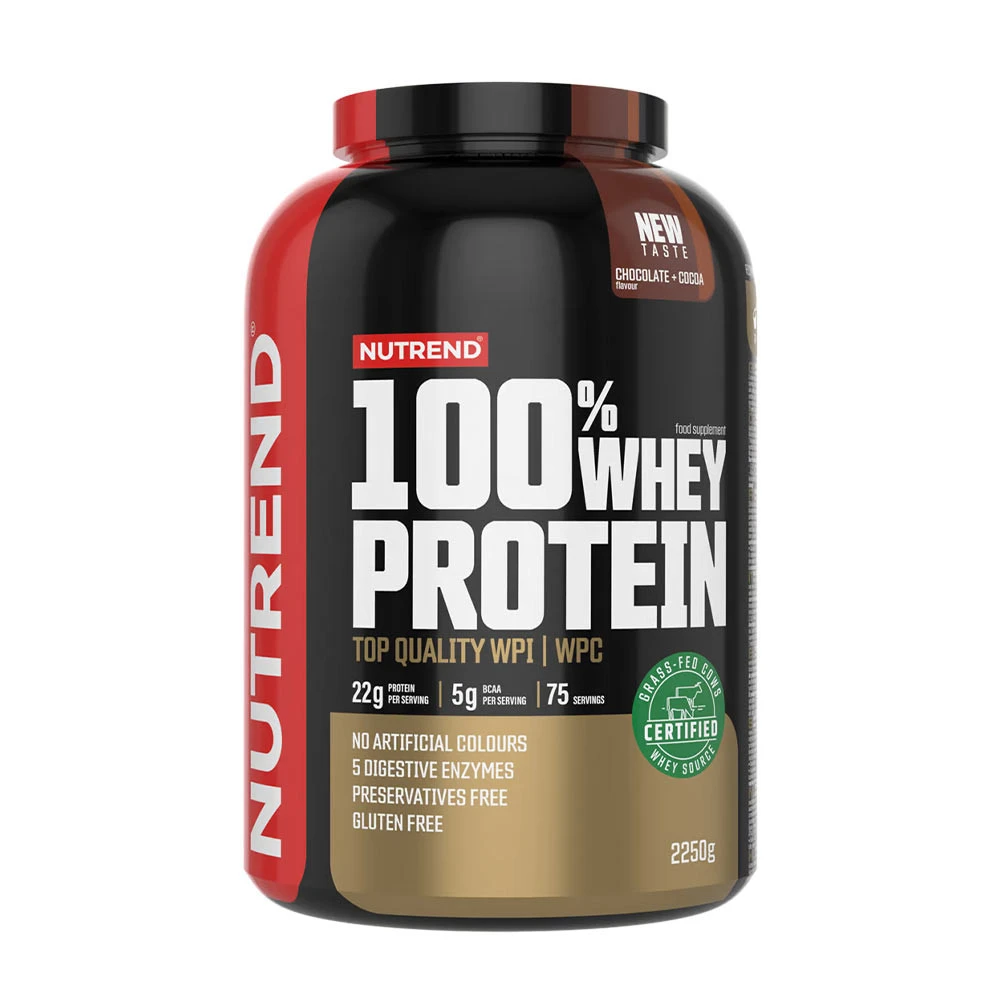 Nutrend - 100% Whey Protein, Chocolate Cocoa - 2250g