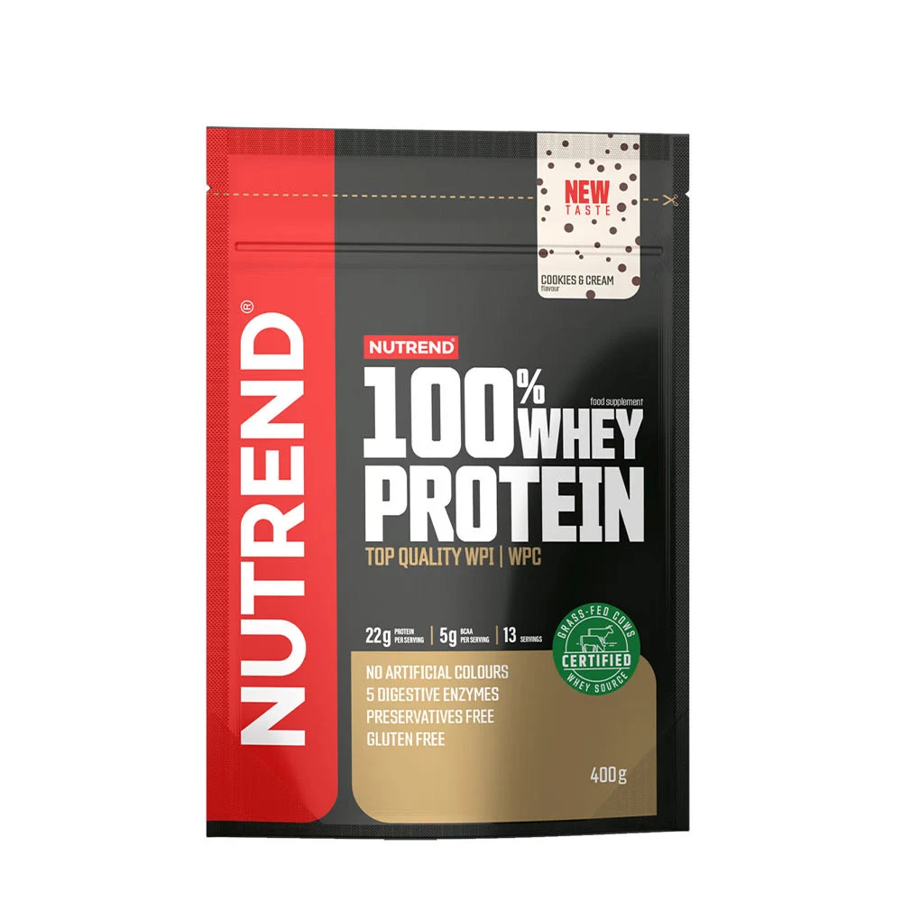 Nutrend - 100% Whey Protein, Cookies & Cream - 400g