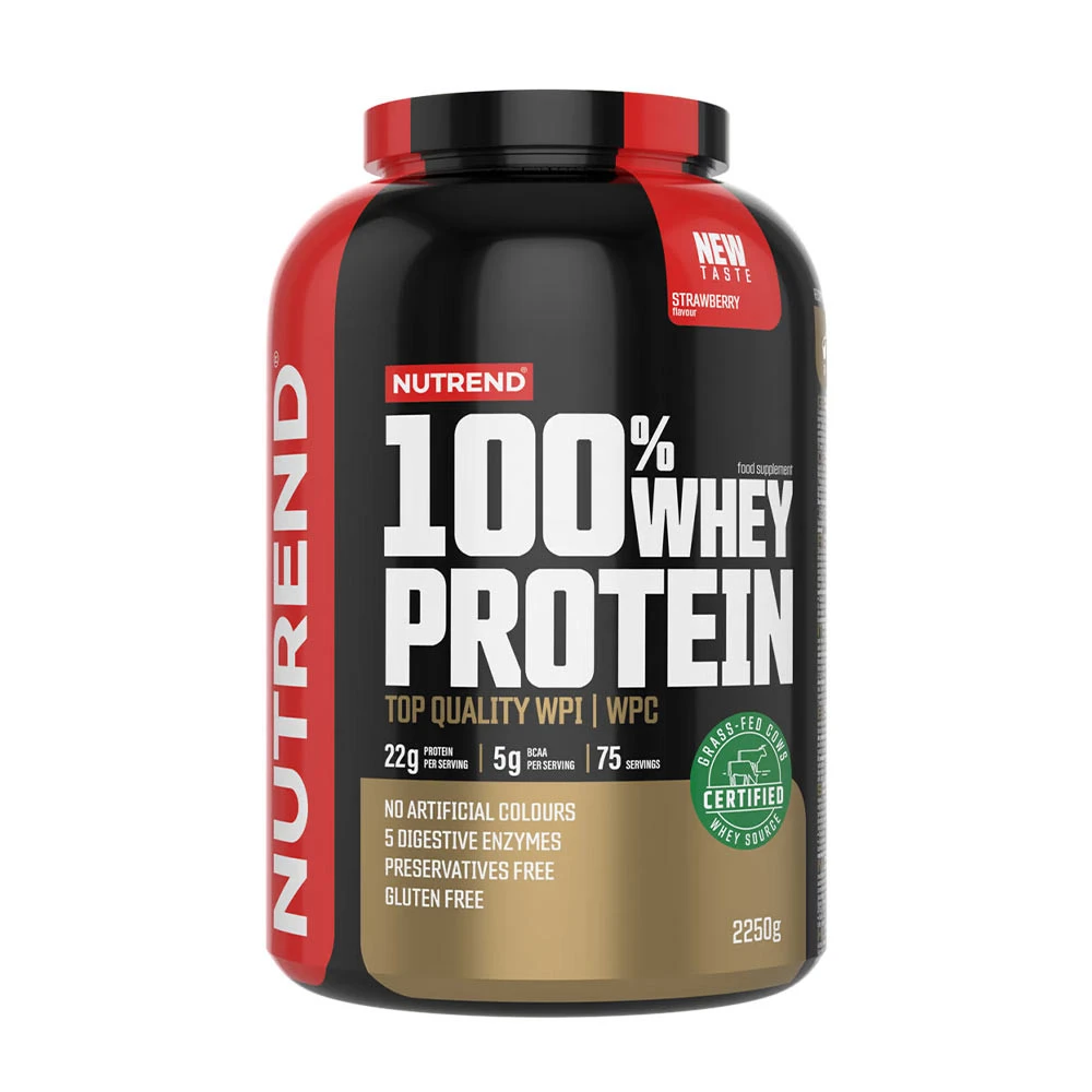 Nutrend - 100% Whey Protein, Strawberry - 2250g