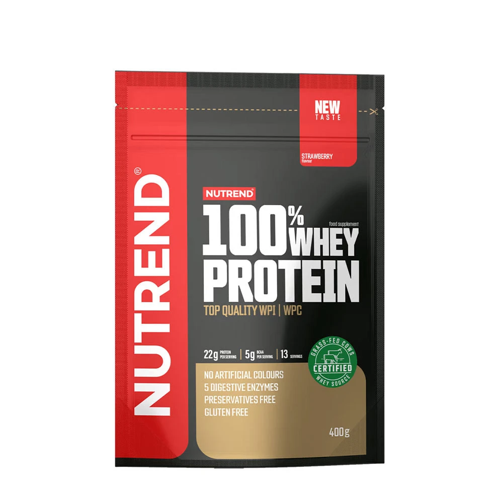 Nutrend - 100% Whey Protein, Strawberry - 400g