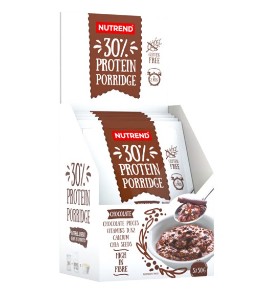 Nutrend - 30% Protein Porridge, Chocolate - 5 x 50g
