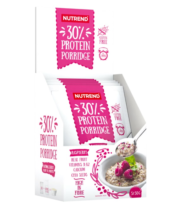 Nutrend - 30% Protein Porridge, Raspberry - 5 x 50g