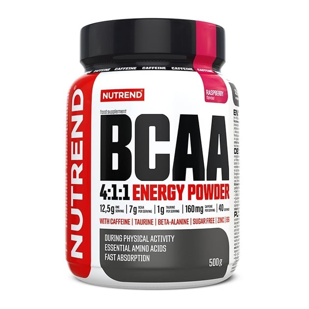 Nutrend - BCAA 4:1:1 Energy Powder, Raspberry - 500g