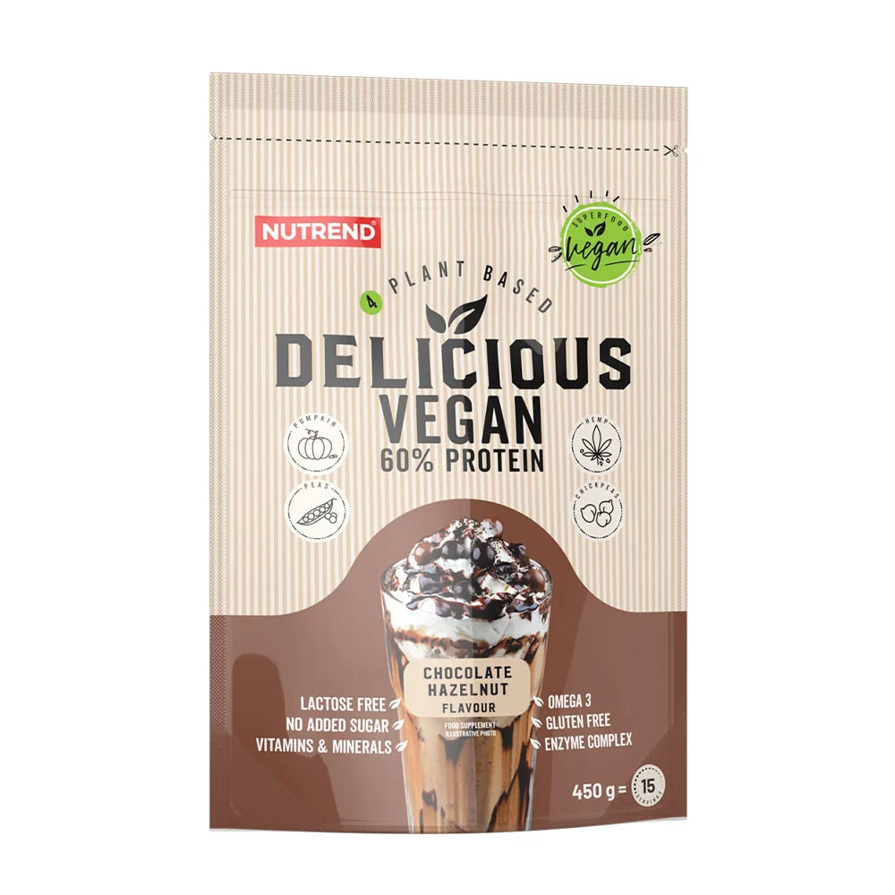 Nutrend - Delicious Vegan, Chocolate Hazelnut - 450g