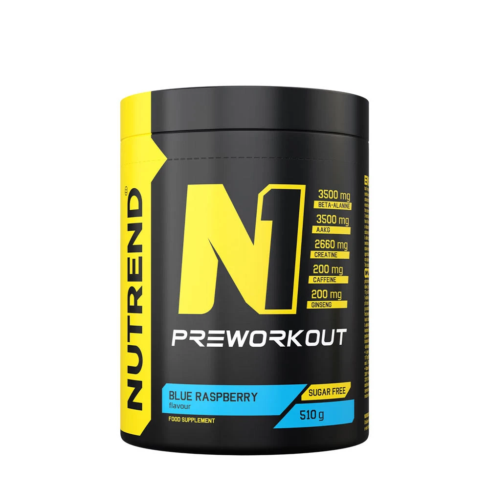 Nutrend - N1 Pre-Workout, Blue Raspberry - 510g Nutrend - N1 Pre-Workout, Blue Raspberry - 510g